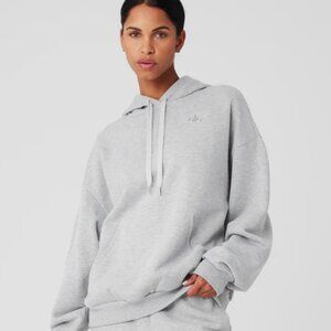 Alo Accolade Hoodie Sweatshirt - Grey - Size Small - New